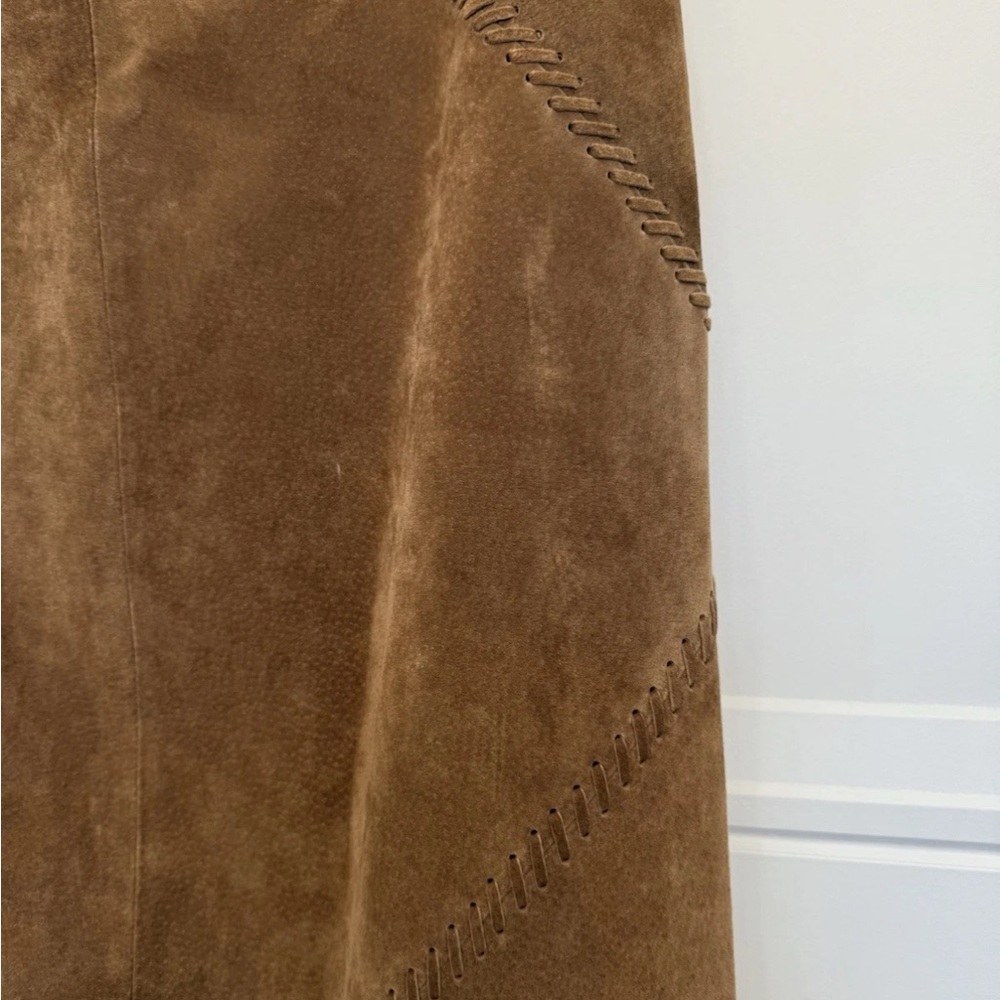 VINTAGE WILSONS LEATHER SUEDE SKIRT FESTIVAL BOHO RALPH S/M NWT WESTERN - Picture 4 of 5